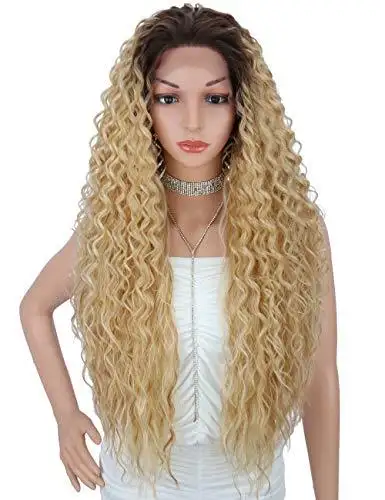 Multi Directional Parting Curly Heat Resistant Wig - Image 17