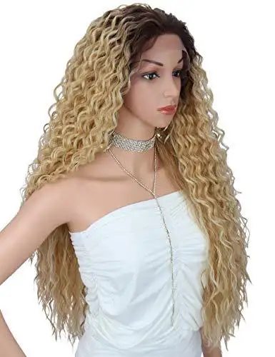 Multi Directional Parting Curly Heat Resistant Wig - Image 20