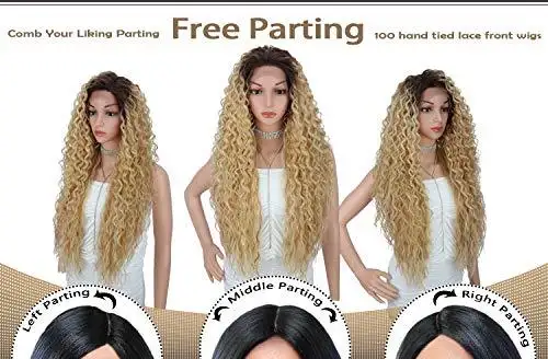 Multi Directional Parting Curly Heat Resistant Wig - Image 22