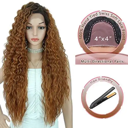 Multi Directional Parting Curly Heat Resistant Wig - Image 23