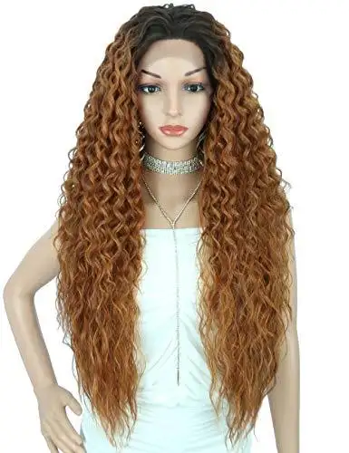 Multi Directional Parting Curly Heat Resistant Wig - Image 24