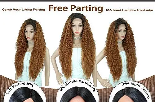 Multi Directional Parting Curly Heat Resistant Wig - Image 30