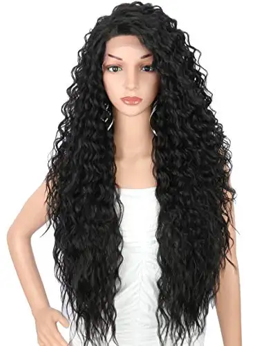 Multi Directional Parting Curly Heat Resistant Wig - Image 4