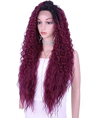 Multi Directional Parting Curly Heat Resistant Wig - Image 43