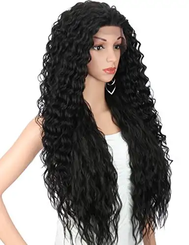 Multi Directional Parting Curly Heat Resistant Wig - Image 5