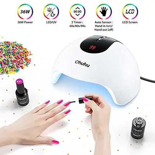 Nail Polish Kit with 36W UV LED Lamp Gel Polish Set  Nail Art Decorations - Image 3