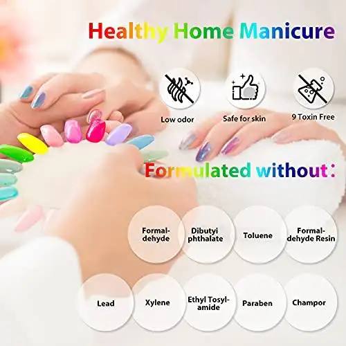 Nail Polish Kit with 36W UV LED Lamp Gel Polish Set  Nail Art Decorations - Image 7