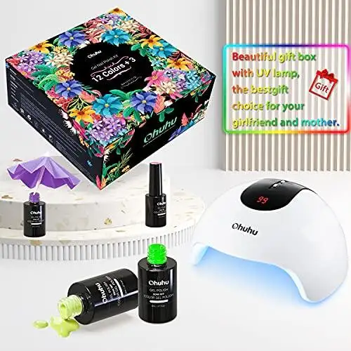 Nail Polish Kit with 36W UV LED Lamp Gel Polish Set  Nail Art Decorations - Image 8