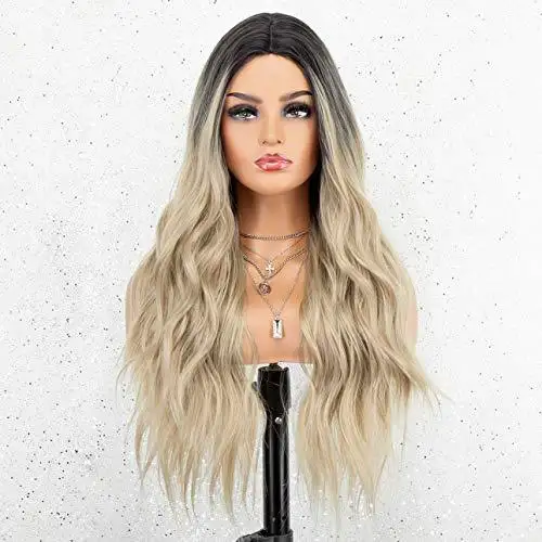 Nalla  22 inch Ombre Blonde Wig with Dark Roots - Image 2