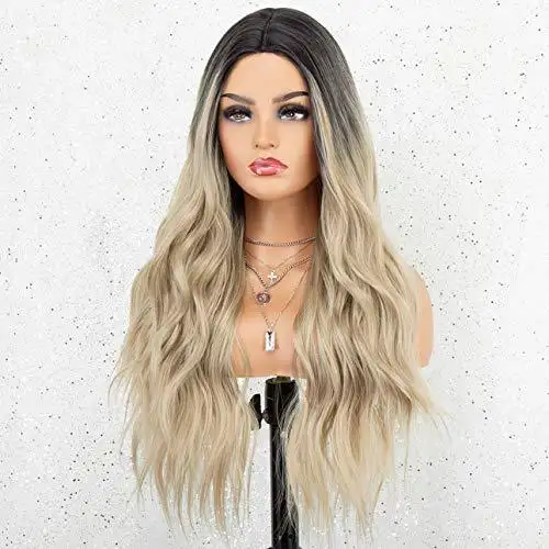 Nalla  22 inch Ombre Blonde Wig with Dark Roots - Image 4