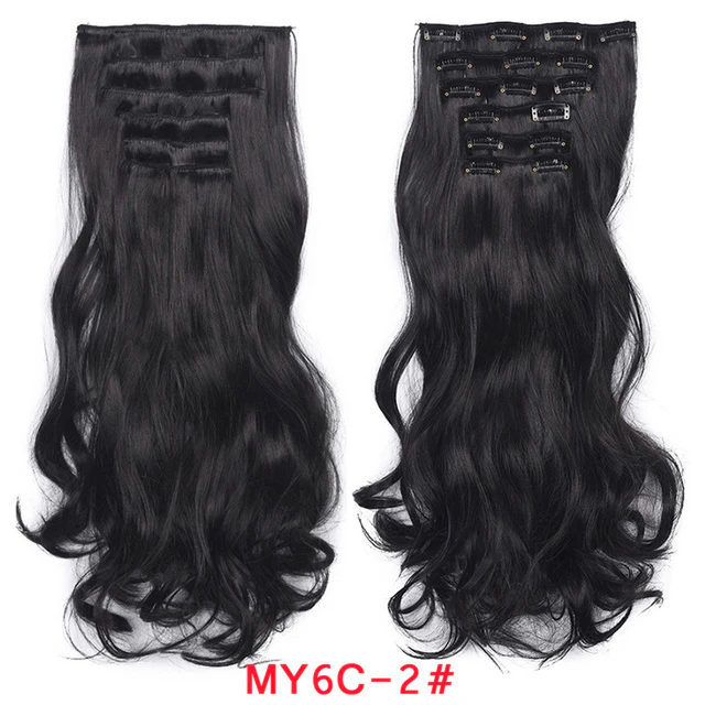 Natural Wavy Ombre Hair Piece 6Pcs/Set  Clip In Hair Extension 20Inch - Image 12