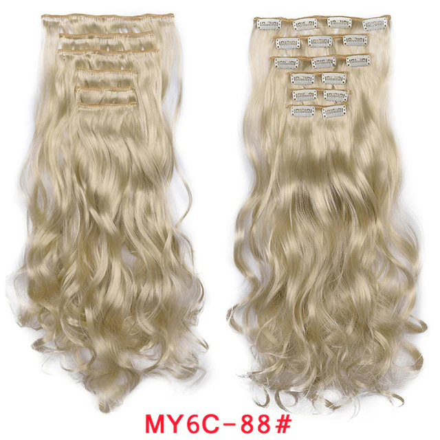 Natural Wavy Ombre Hair Piece 6Pcs/Set  Clip In Hair Extension 20Inch - Image 2