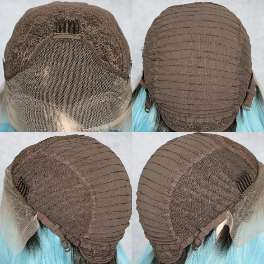 Ocean - Blue Ombre Dark Rooted Lace Front Wig - Image 6