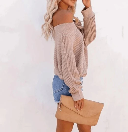 Off the Shoulder Sweater - Image 4