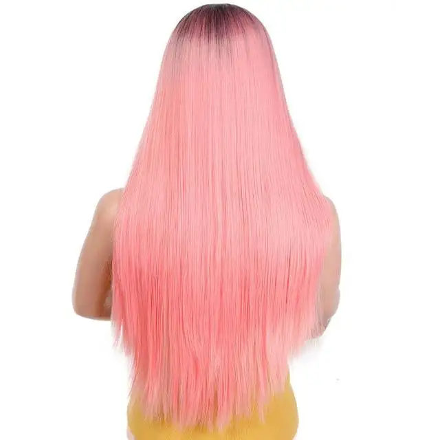 Straight Ombre 24 inch Heat Resistant Cosplay Wig - Image 10