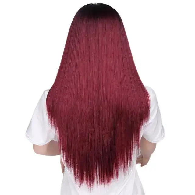 Straight Ombre 24 inch Heat Resistant Cosplay Wig - Image 9