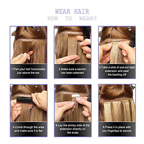 Ombre and Bayalage Tape In Human Hair Tape in Extensions - Image 18
