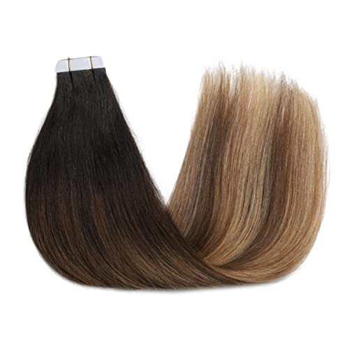 Ombre and Bayalage Tape In Human Hair Tape in Extensions - Image 31