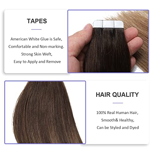 Ombre and Bayalage Tape In Human Hair Tape in Extensions - Image 49