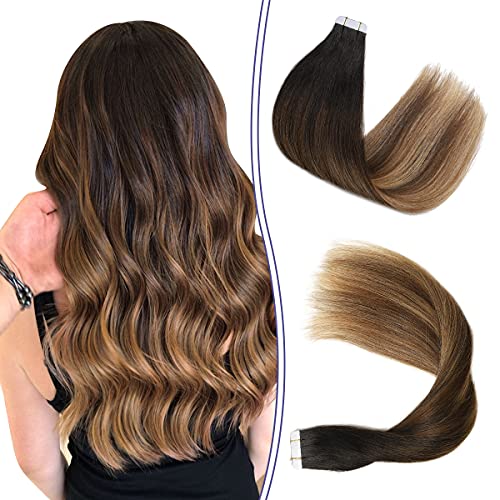 Ombre and Bayalage Tape In Human Hair Tape in Extensions - Image 51