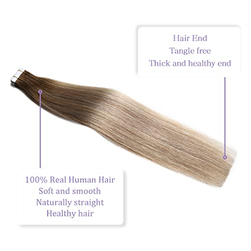 Ombre and Bayalage Tape In Human Hair Tape in Extensions - Image 58