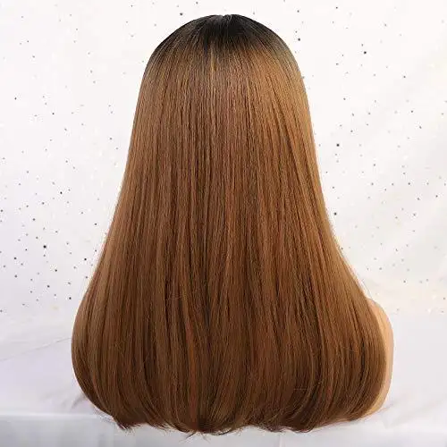 Ombre Ash Brown Straight Wig - Image 10