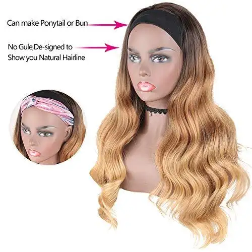 Ombre Blonde Loose Body Wave Headband Wig - Image 3