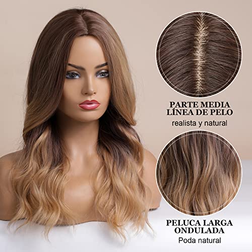 Ombre Blonde Wavy Synthetic Wig - Image 3