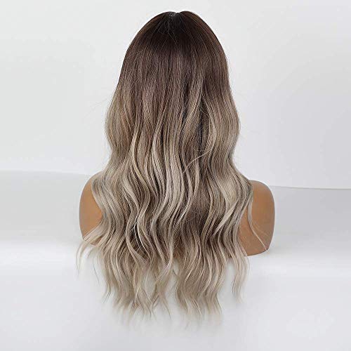 Ombre Grey Synthetic Hair with Bangs - Image 4
