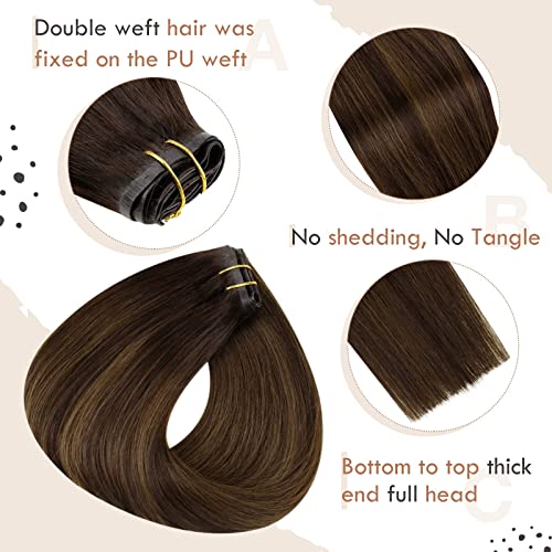 Ombre Human Hair Clip in Hair Extensions - Image 101
