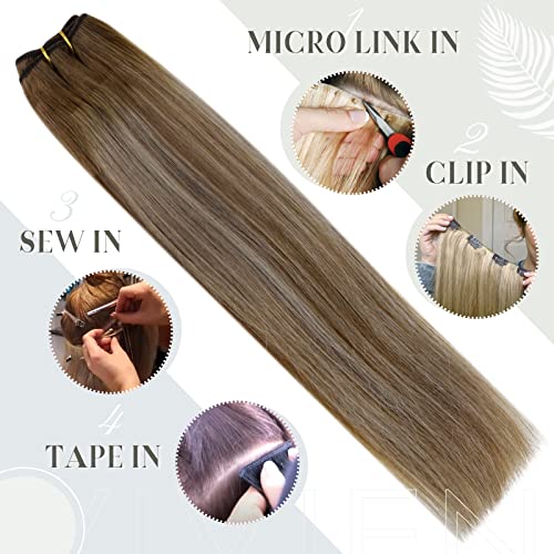 Ombre Human Hair Clip in Hair Extensions - Image 12