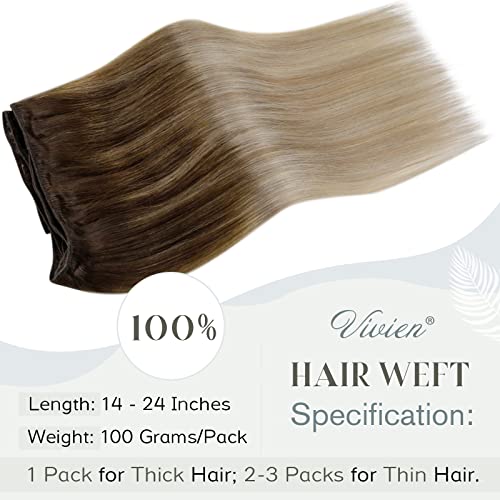 Ombre Human Hair Clip in Hair Extensions - Image 16
