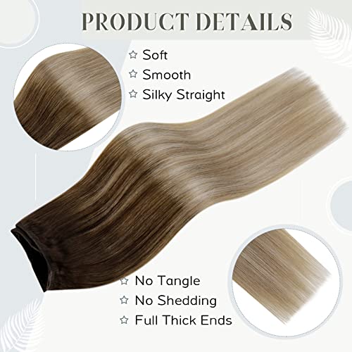 Ombre Human Hair Clip in Hair Extensions - Image 17