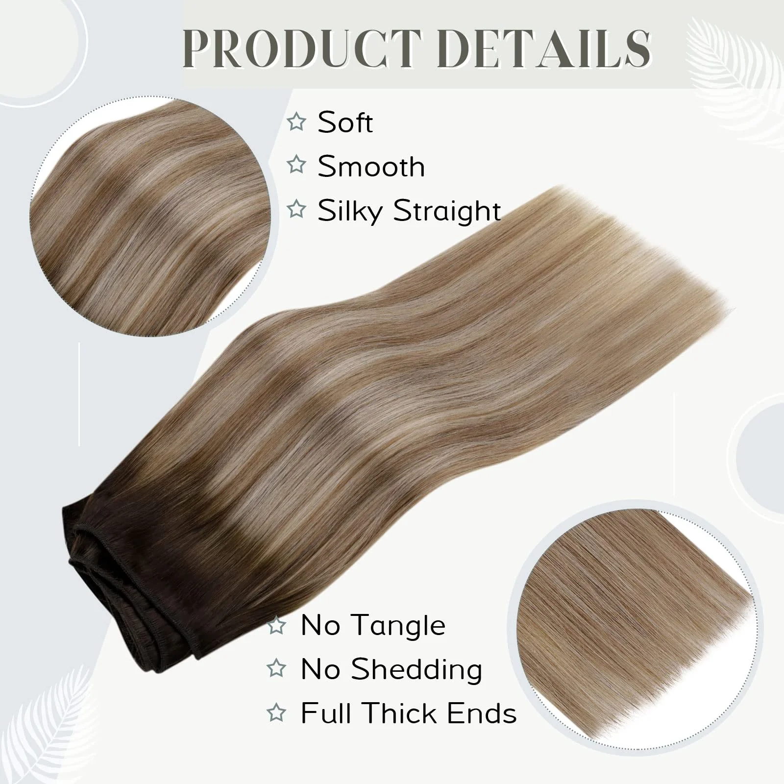 Ombre Human Hair Clip in Hair Extensions - Image 33