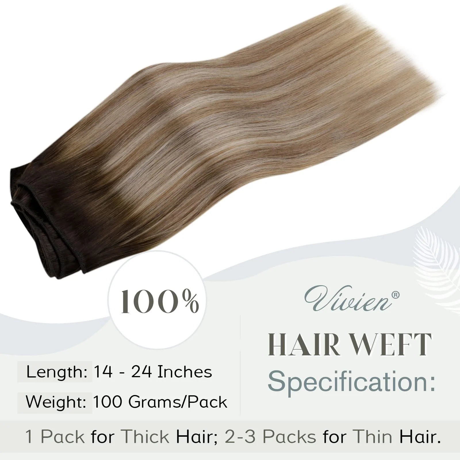 Ombre Human Hair Clip in Hair Extensions - Image 34