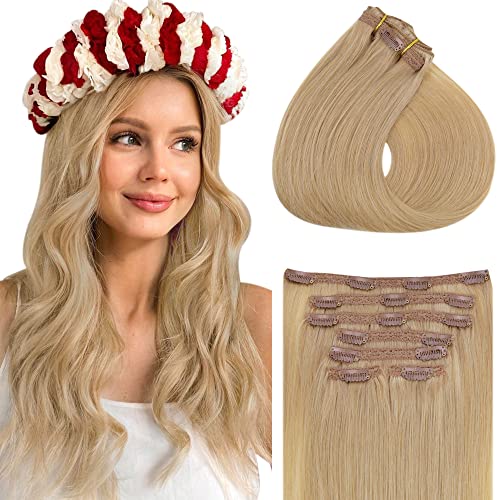 Ombre Human Hair Clip in Hair Extensions - Image 35