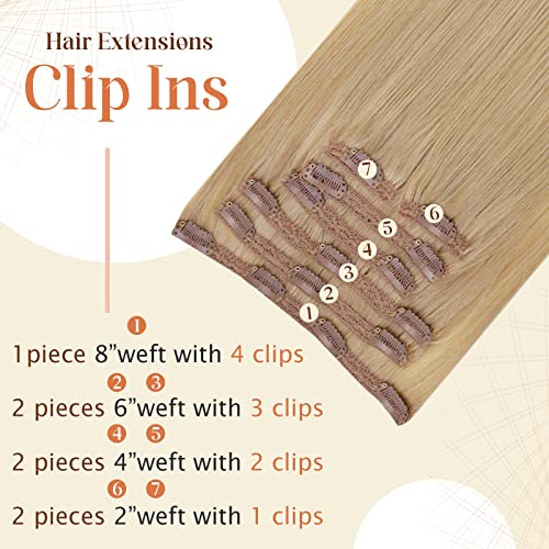 Ombre Human Hair Clip in Hair Extensions - Image 37