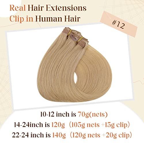 Ombre Human Hair Clip in Hair Extensions - Image 38