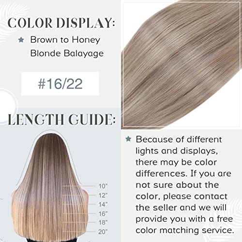 Ombre Human Hair Clip in Hair Extensions - Image 41