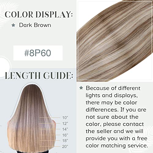 Ombre Human Hair Clip in Hair Extensions - Image 47