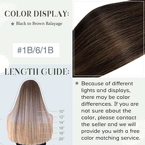 Ombre Human Hair Clip in Hair Extensions - Image 58