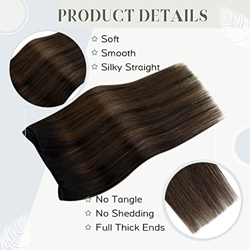 Ombre Human Hair Clip in Hair Extensions - Image 60
