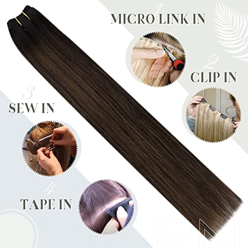 Ombre Human Hair Clip in Hair Extensions - Image 62