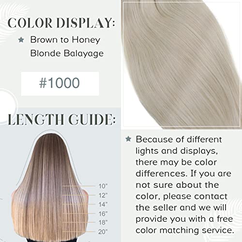 Ombre Human Hair Clip in Hair Extensions - Image 71