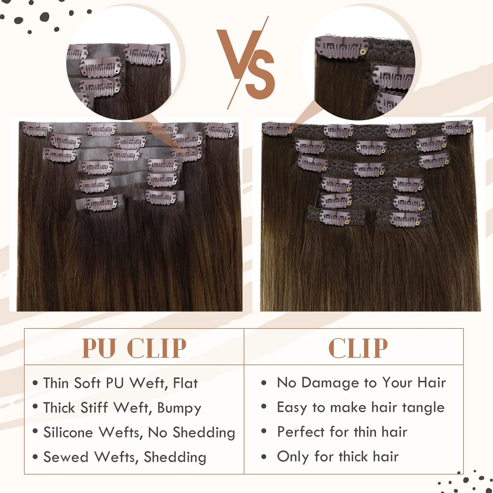 Ombre Human Hair Clip in Hair Extensions - Image 80