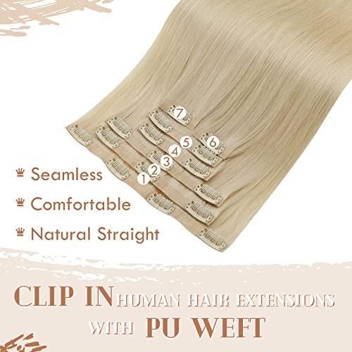 Ombre Human Hair Clip in Hair Extensions - Image 86