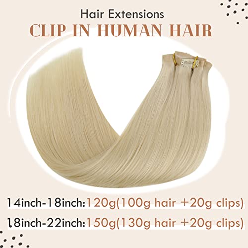 Ombre Human Hair Clip in Hair Extensions - Image 87