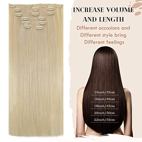 Ombre Human Hair Clip in Hair Extensions - Image 88