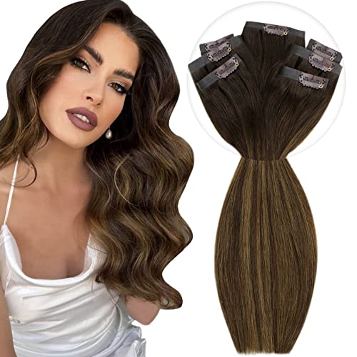 Ombre Human Hair Clip in Hair Extensions - Image 98