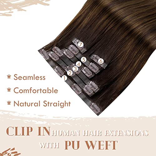 Ombre Human Hair Clip in Hair Extensions - Image 99